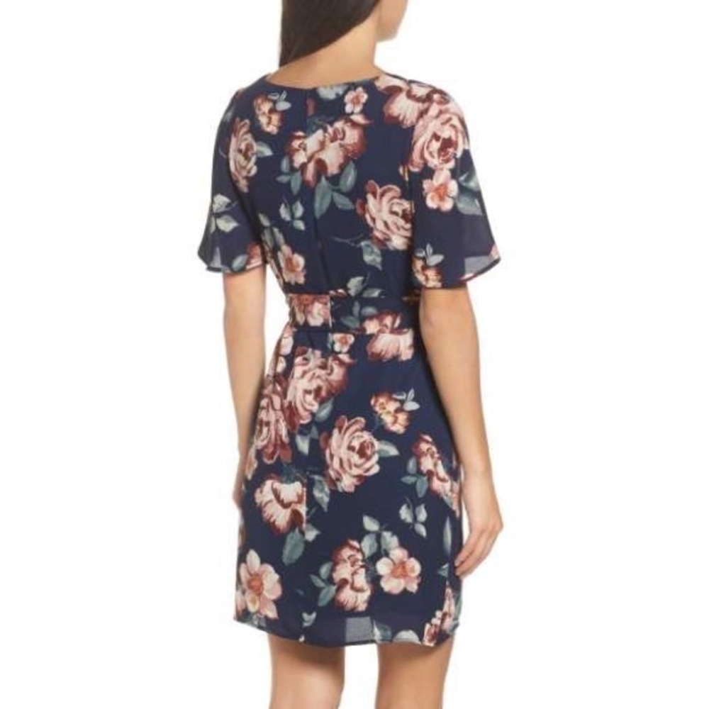 Blue Floral Mini Dress